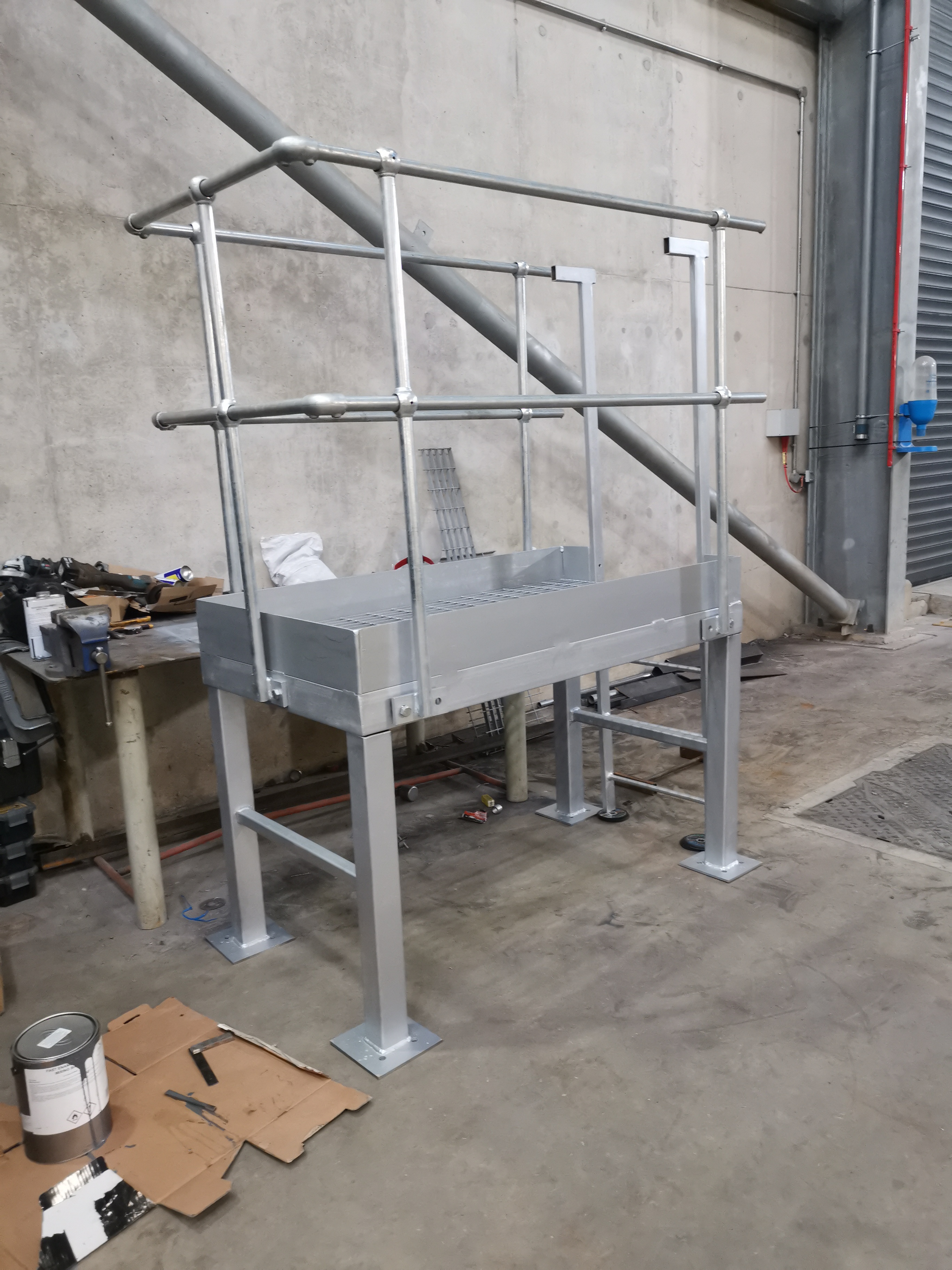 Chain elevator detail showing rebuilt flights and pins