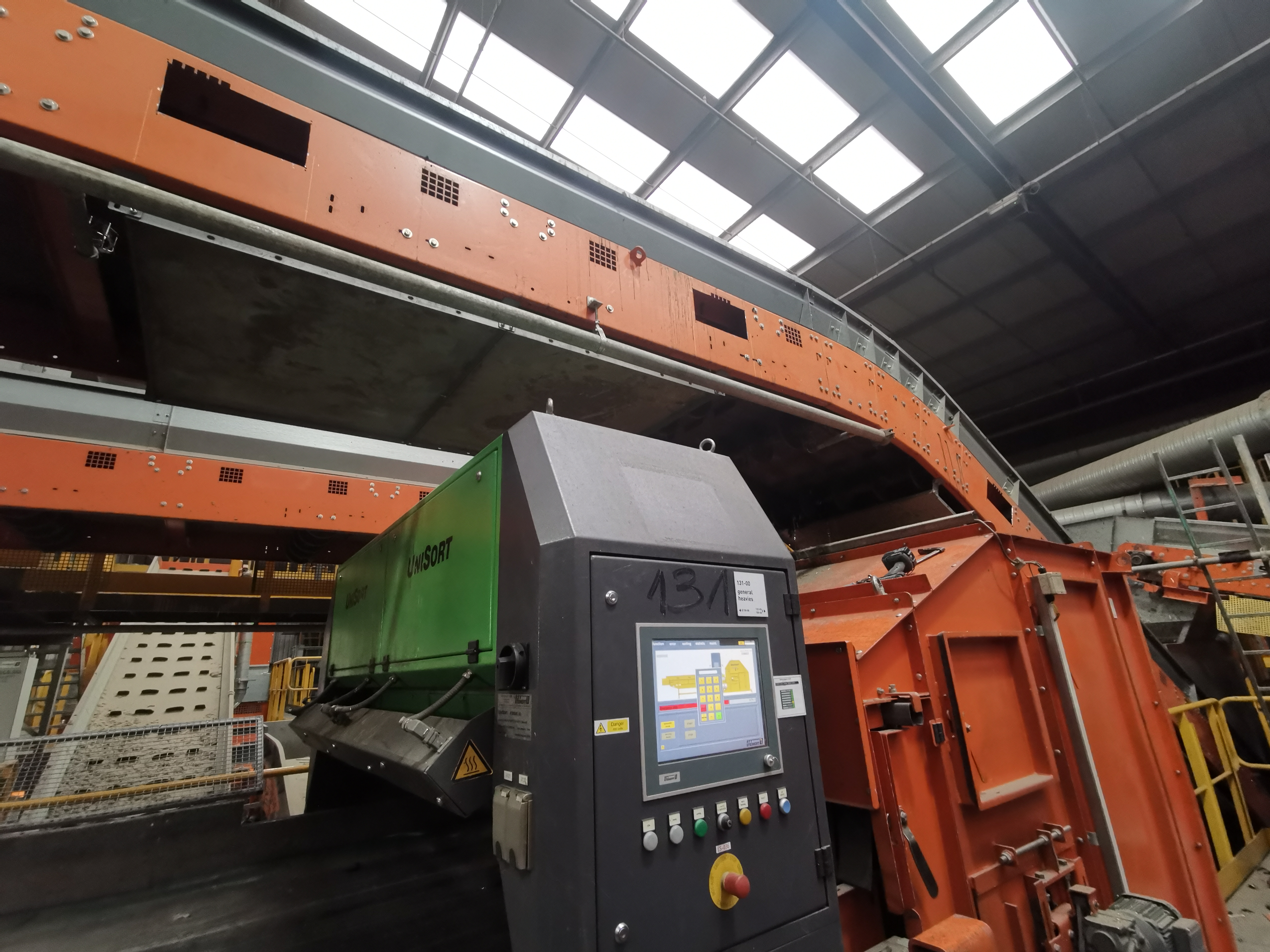 Waste conveyors and chain elevator running after repair