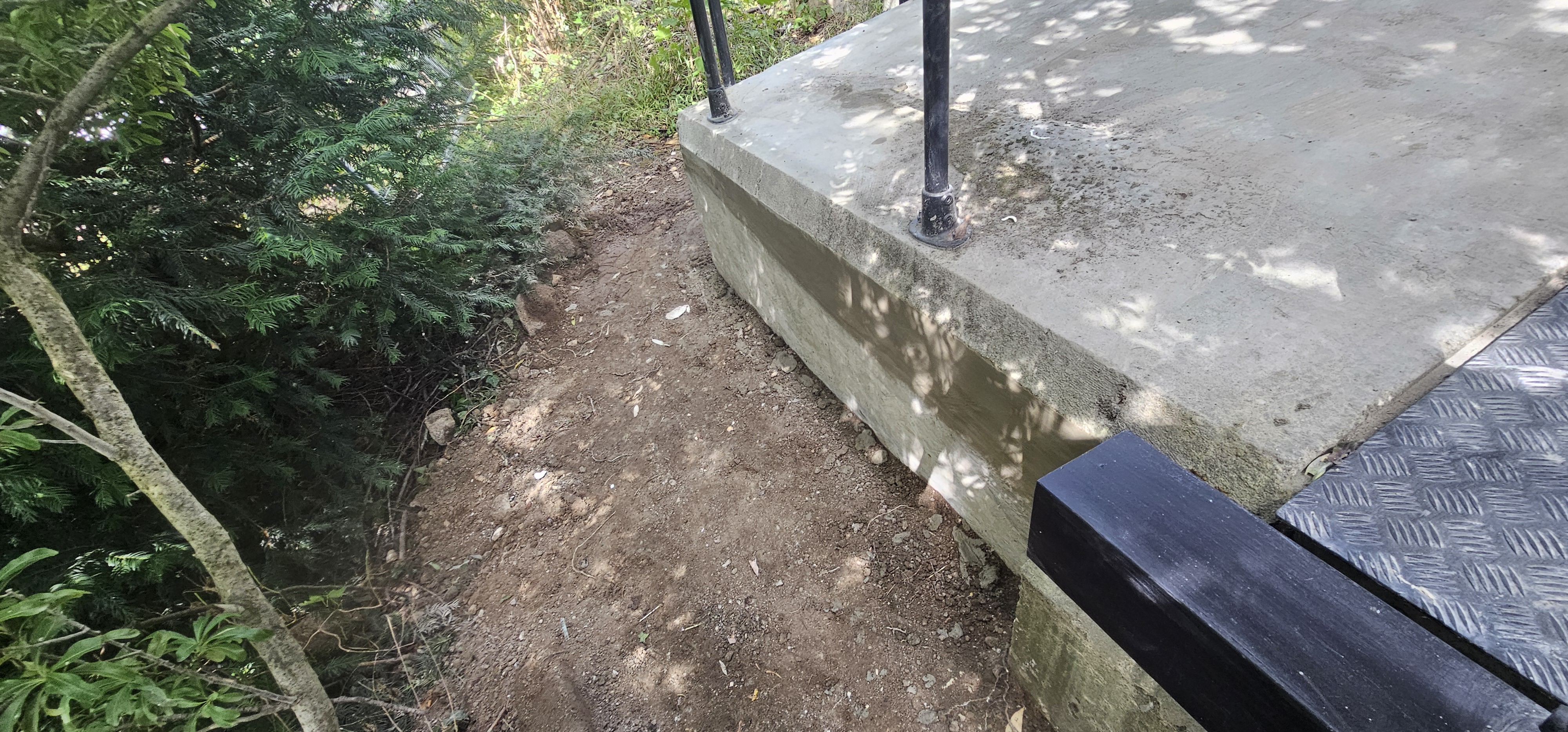 Pad after concrete pour and surface finish