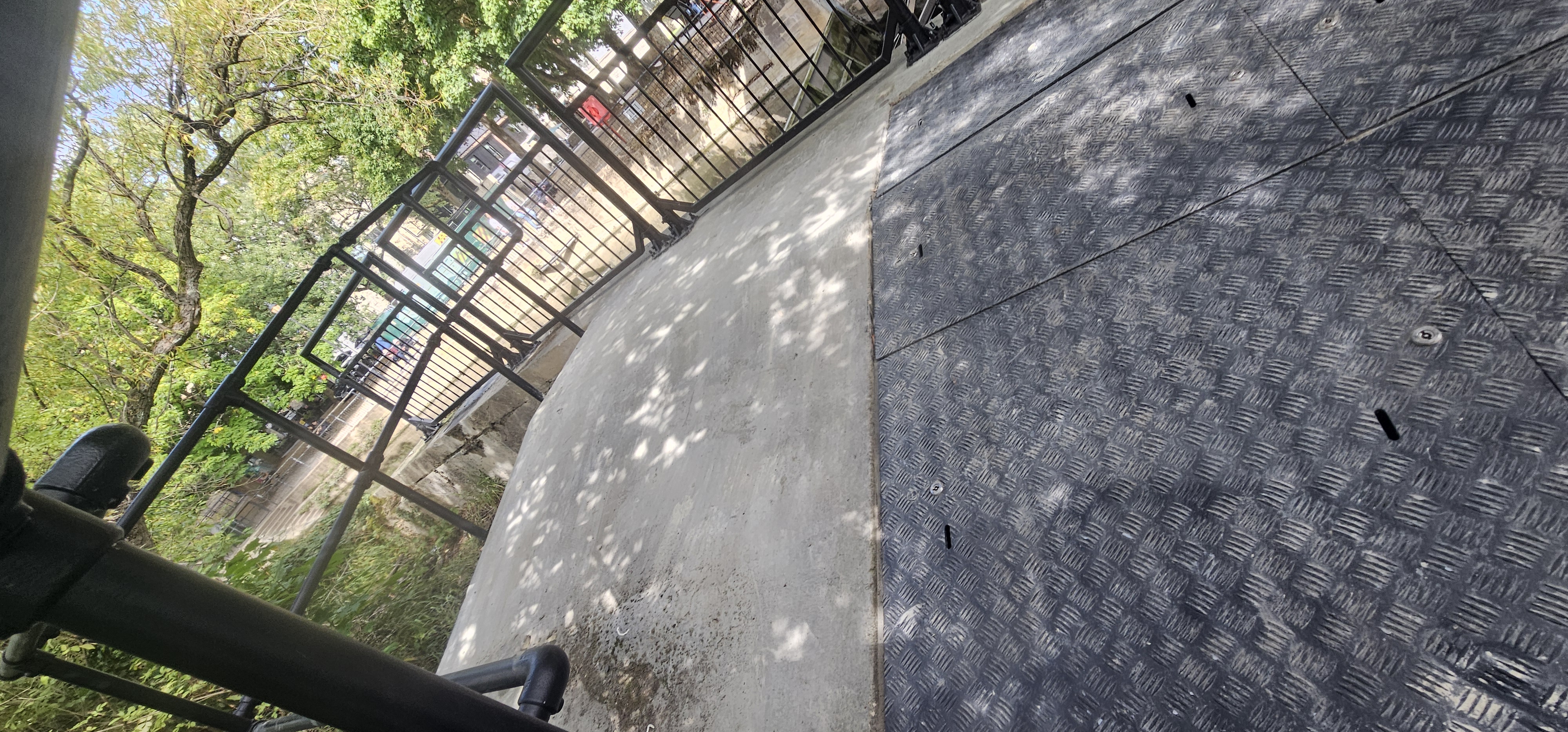 Area after new grids and handrails have been installed