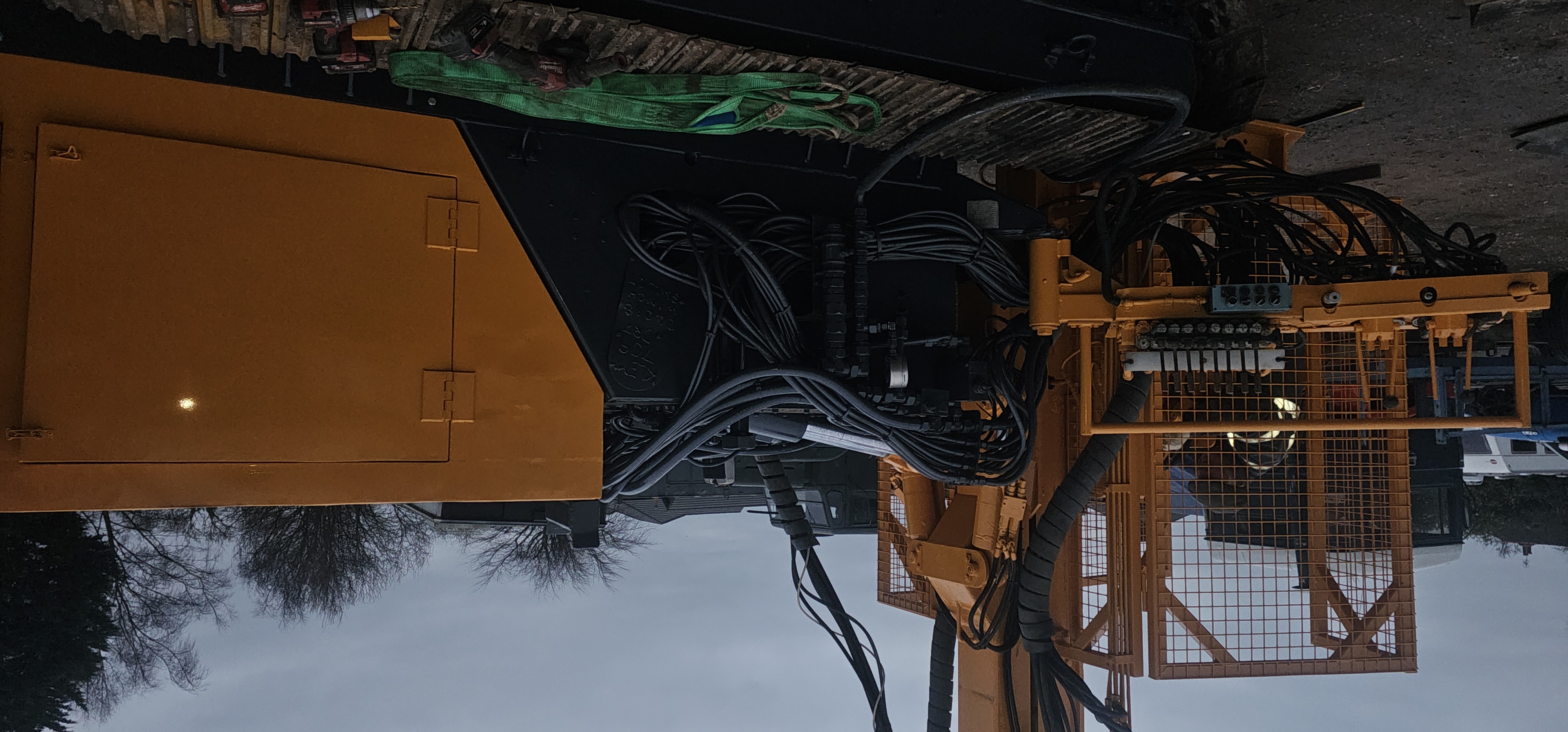 Bonnet mocked up on the rig to check clearances before paint