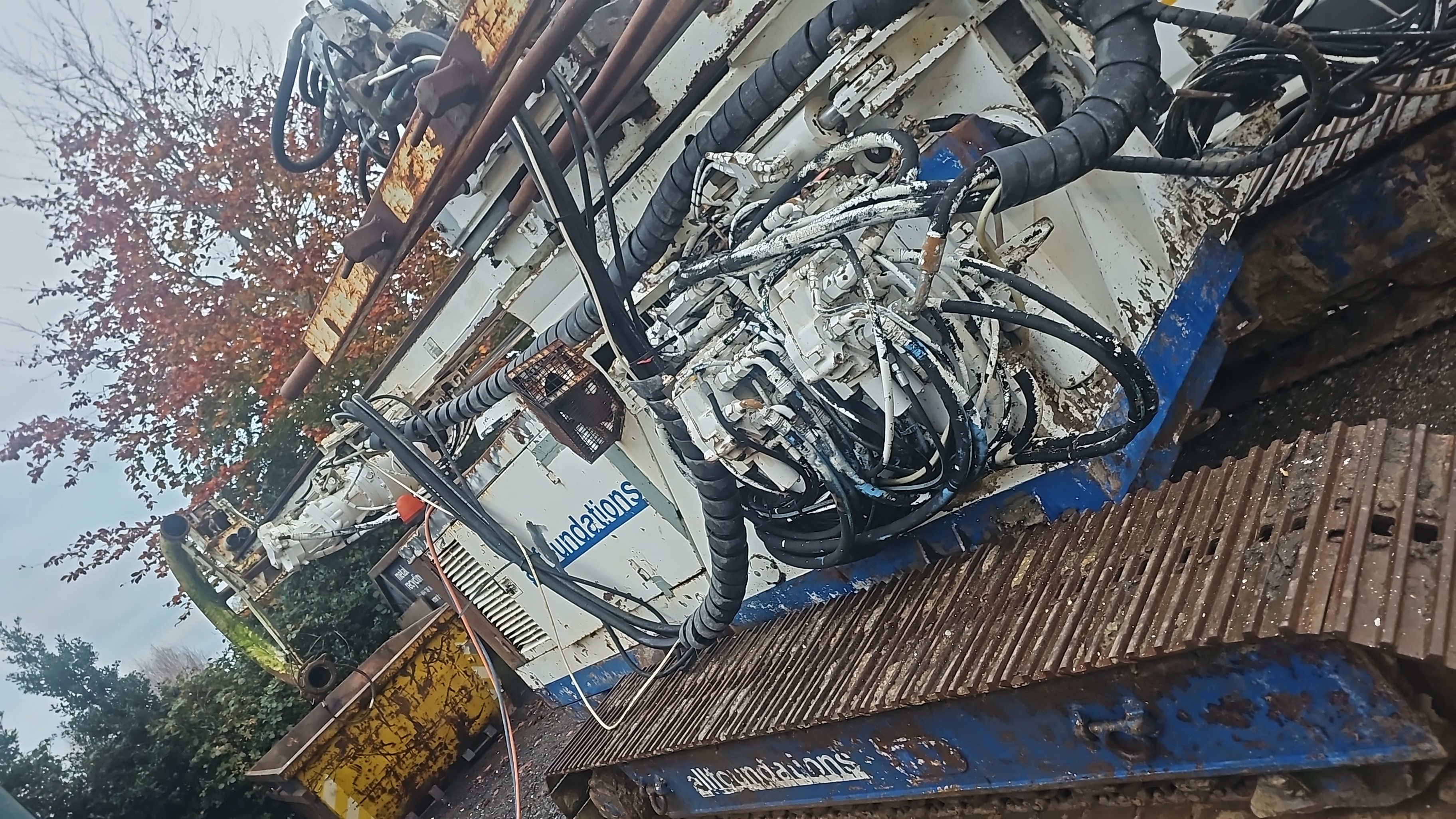 Klemm rig canopy before rebuild with damaged hydraulic guarding