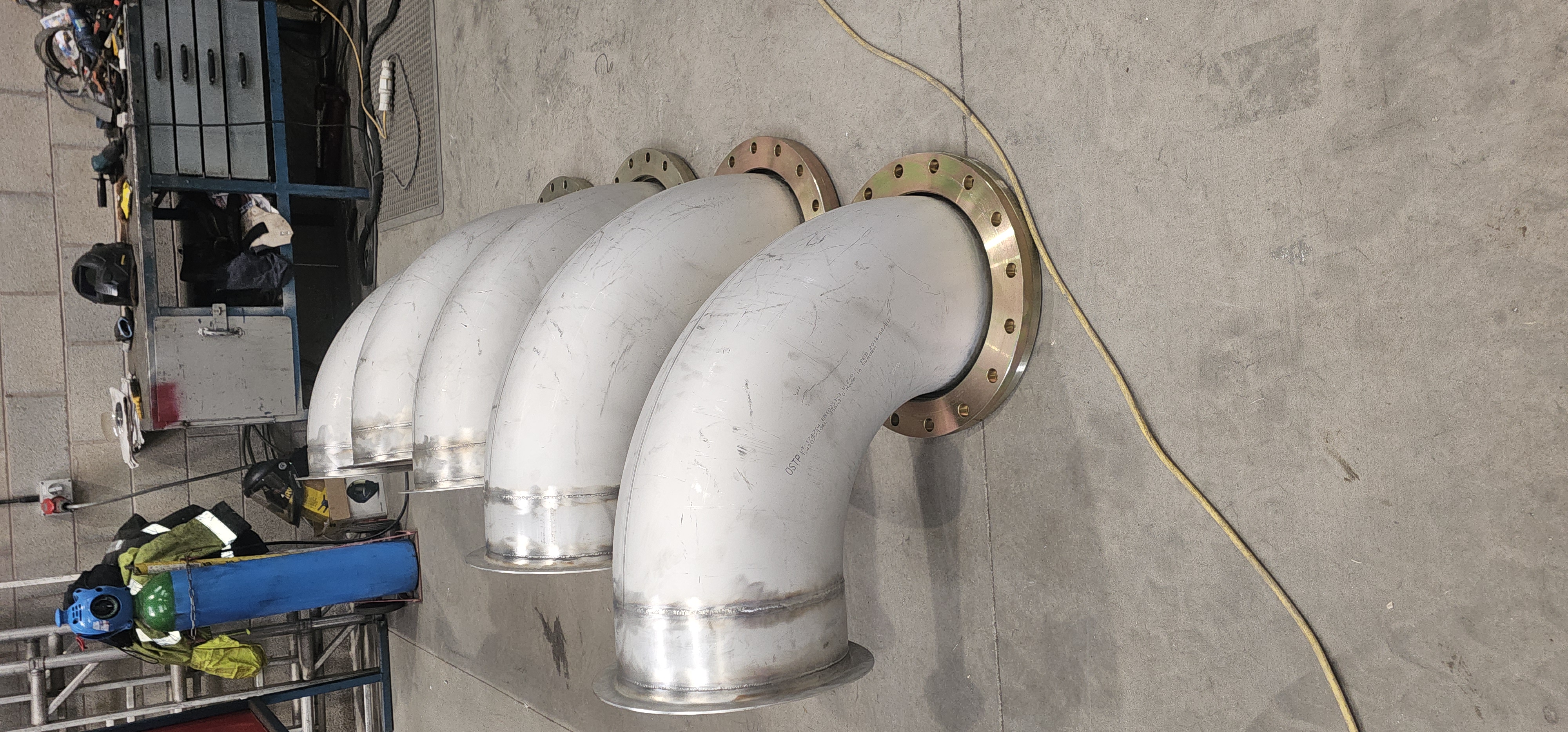 Straight stainless flange pieces ready for export